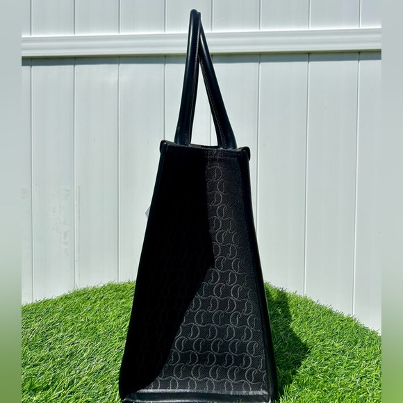 CHRISTIAN LOUBOUTIN BY MY SIDE E/W LARGE TOTE SHOULDER BAG BLACK CL MONOGRAM NEW - Picture 7 of 16